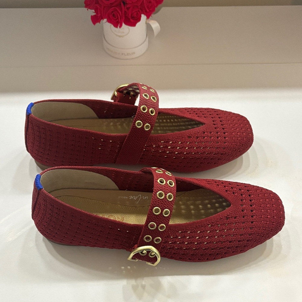Rothy's Red Mary Jane Flats